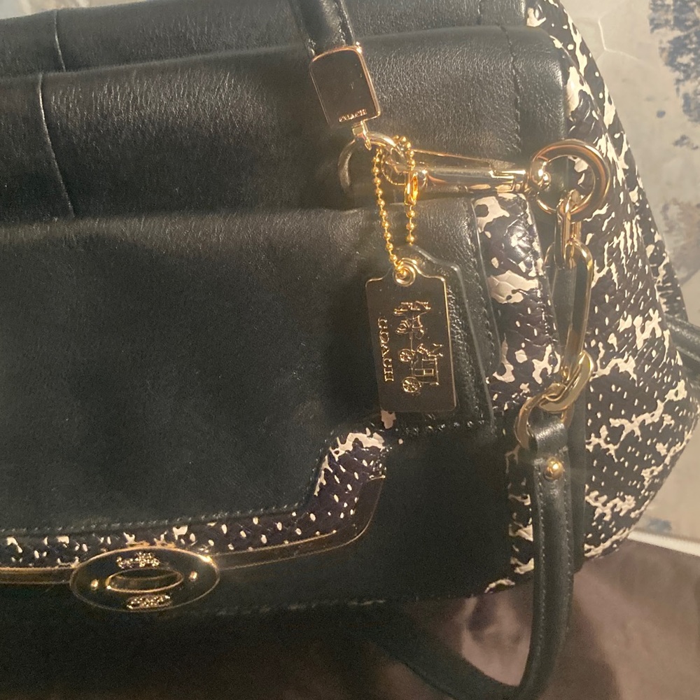 NWT Authentic Coach Madison 2 Tone Python Embosse… - image 14